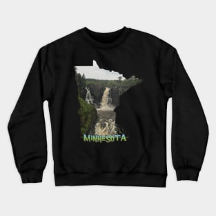 Minnesota Outline (Grand Portage State Park) Crewneck Sweatshirt